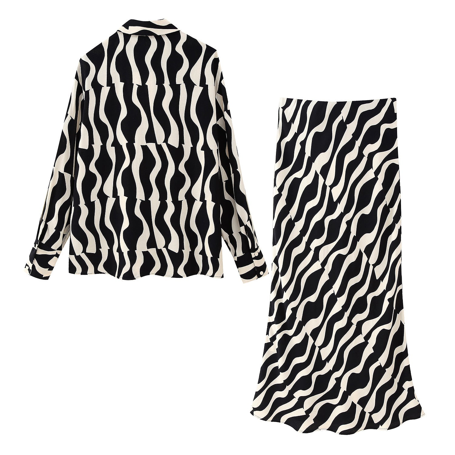 Yipinpay Spring Printed Leisure Shirt 9878056 Medium Skirt 9878053