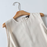 Yipinpay Spring Style Casual Minimalist Elegant Sleeveless Dress