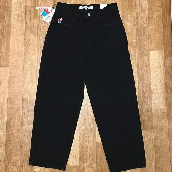 Yipinpay Dress Y2K Big Boy Jeans Hip-Hop Cartoon Graphic Embroidered Loose Jeans Tall