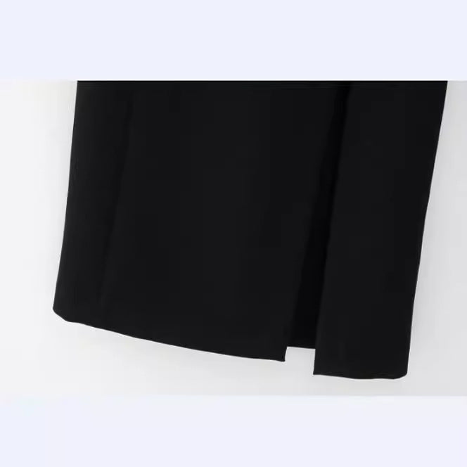 Yipinpay New Open Design Crepe Asymmetrical Medium Length Dress 2452536