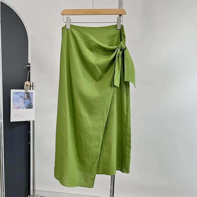 Yipinpay New Spring Style Split Design Feels Slim And Shows A Lean Half-Length Skirt.