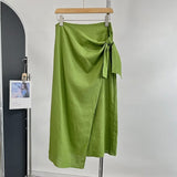Yipinpay New Spring Style Split Design Feels Slim And Shows A Lean Half-Length Skirt.