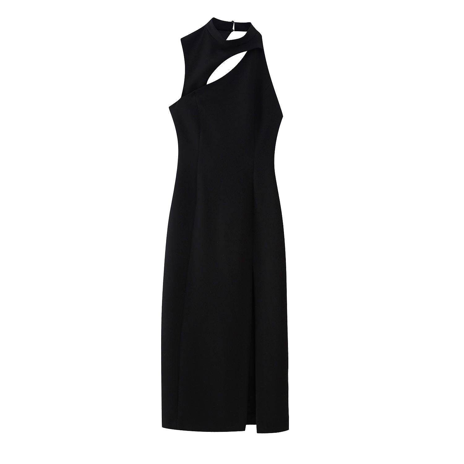 Yipinpay New Open Design Crepe Asymmetrical Medium Length Dress 2452536