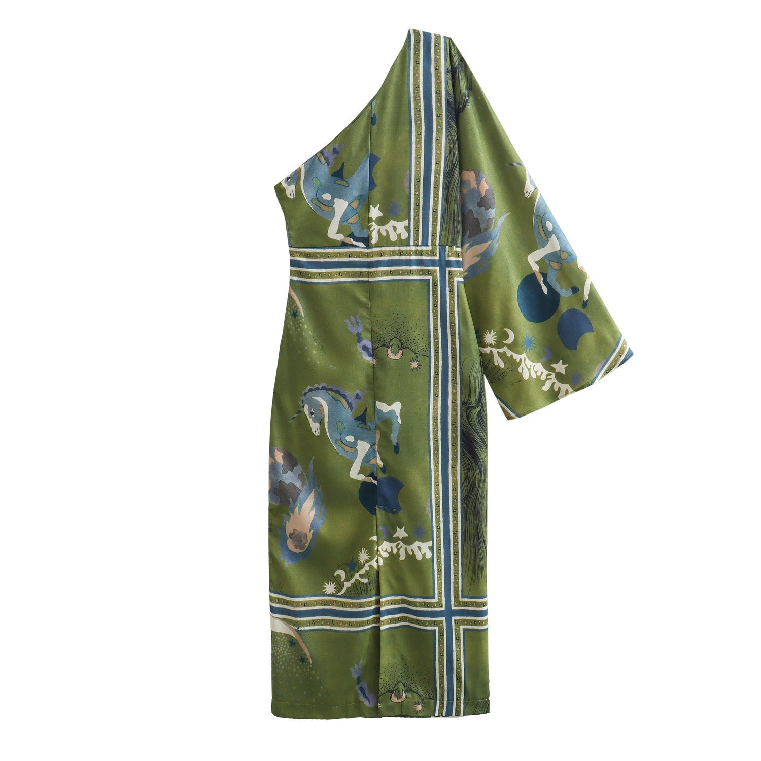 Yipinpay New Street Style Series Printed Asymmetrical Dress 2871138