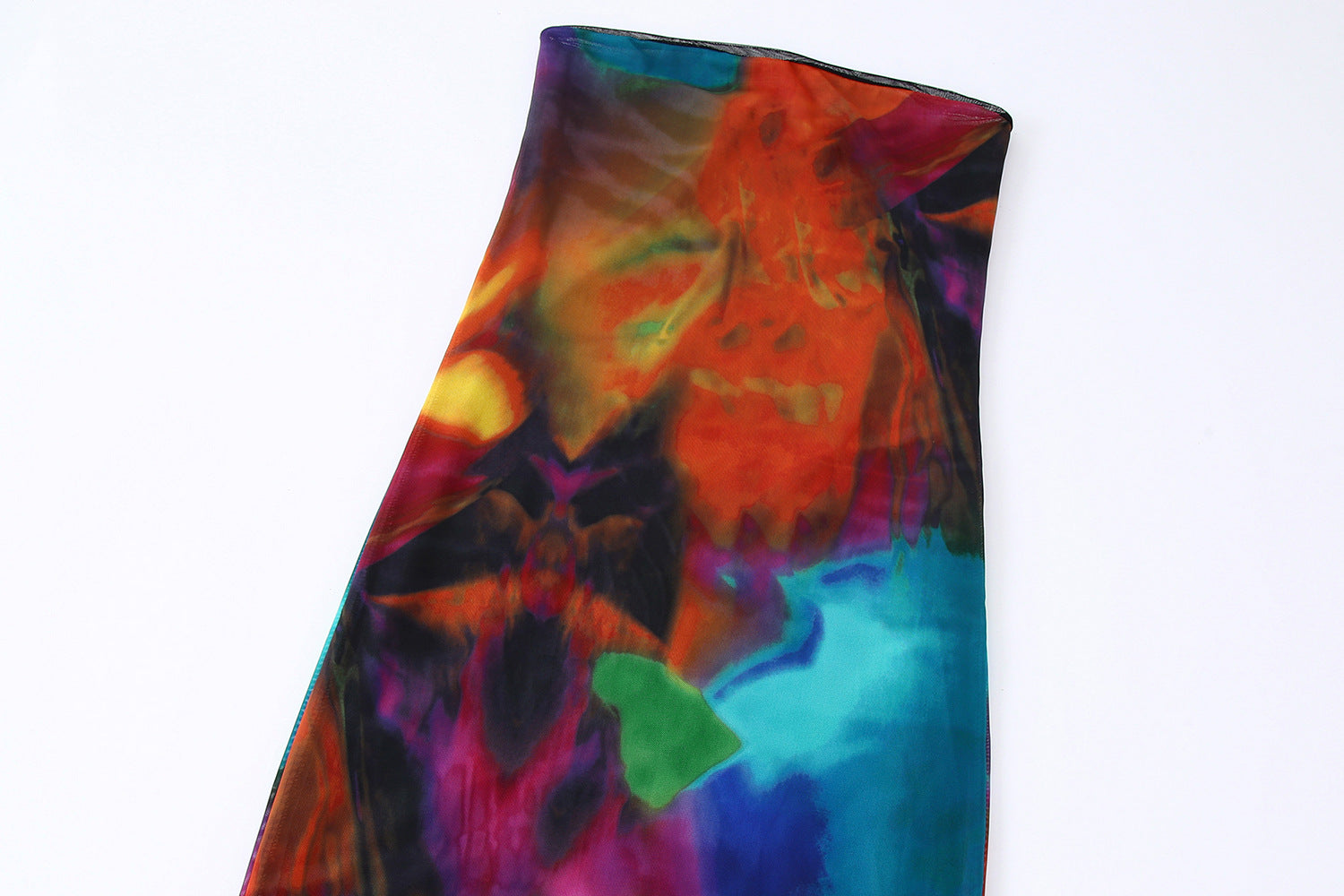 Yipinpay New Printed Silk Mesh Breast-Style Slim Sexy Dress 5039722