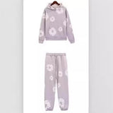 Yipinpay Tide Brand Foam Print Loose Sweater Y2K Hip Hop Street Suit For Men And Women