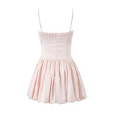 Yipinpay New Autumn Style Lace Trim Mini Suspender Dress Princess Dress