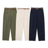 Yipinpay New Braided Ribbon Decorative Blended Straight Leg Pants 2753028
