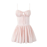 Yipinpay New Autumn Style Lace Trim Mini Suspender Dress Princess Dress