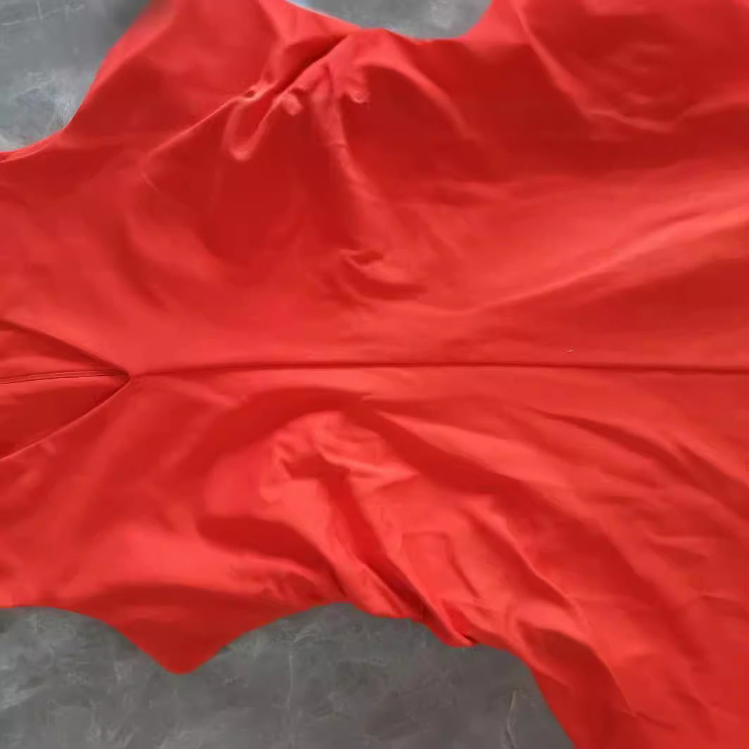 Yipinpay New V-Collar Pleated Asymmetrical Dress 1223501004
