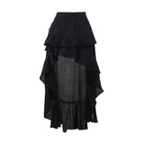 Yipinpay Spring 2024 New Hot Girls Dragging Skirt Dark Wind Retro Irregular Half Skirt