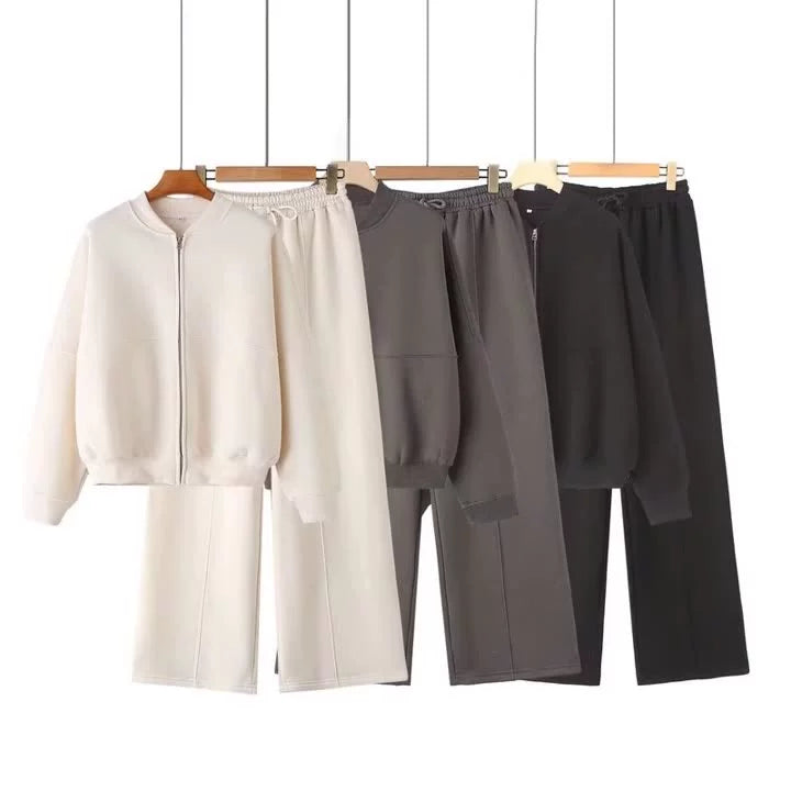 Yipinpay Pilot Jacket Sweater 3399802 Loose High-Waisted Velvet Trousers 319980