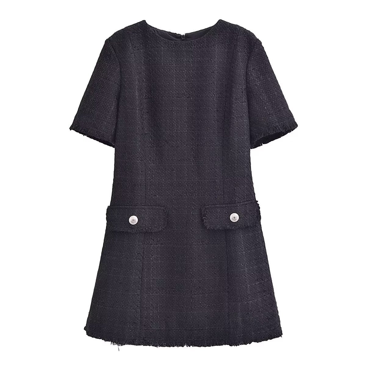 Yipinpay New Style French Commuter Ring Velvet Fringed Dress 1201791