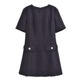 Yipinpay New Style French Commuter Ring Velvet Fringed Dress 1201791