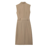 Yipinpay New Autumn Style Double-Breasted Dress With Belt Trench Coat 1165193