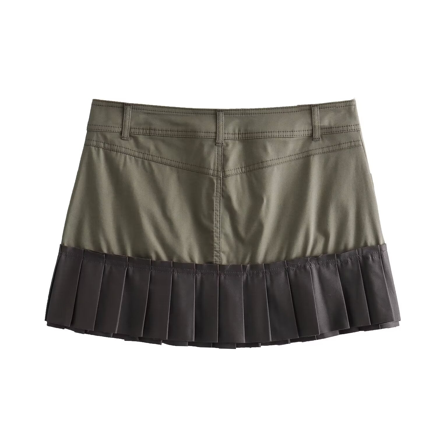 Yipinpay Decorative Trench Coat Fabric Coat 3067020 507 Spliced Wide Pleated Mini Skirt 4661403 Set