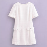 Yipinpay New Style French Commuter Ring Velvet Fringed Dress 1201791