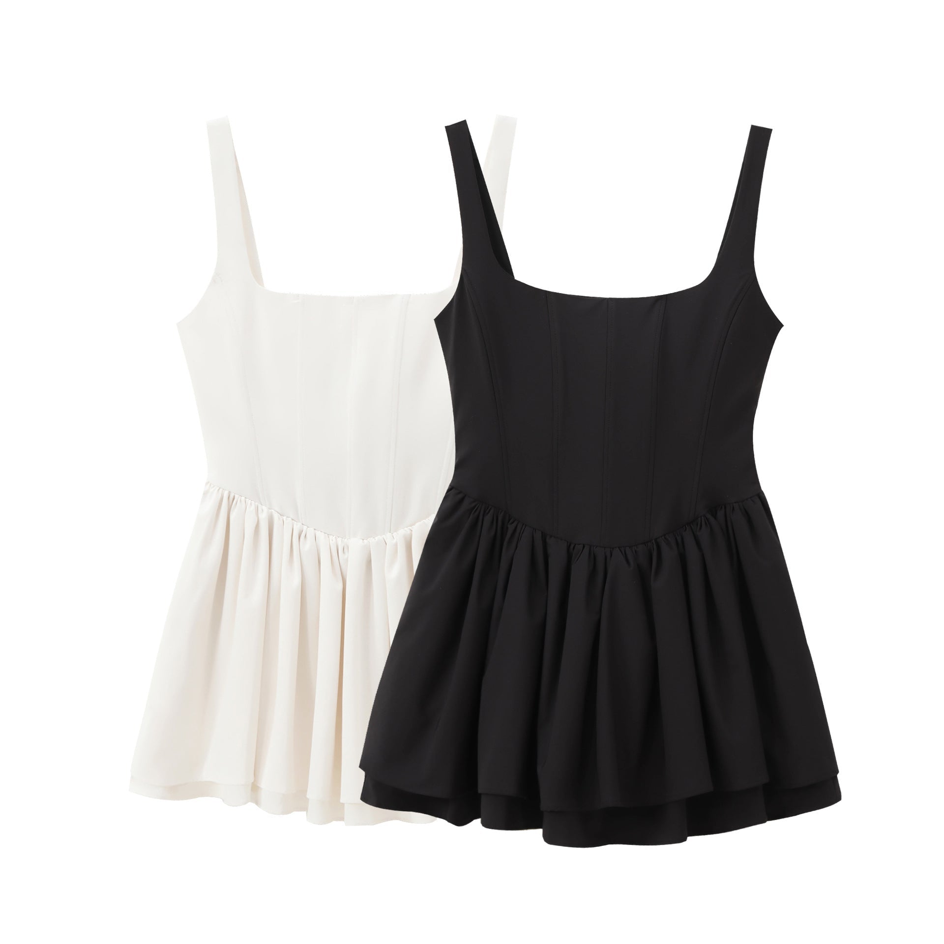 Yipinpay New Belly-Style Sleeveless Sling Short Dress 3067237