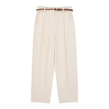 Yipinpay New Braided Ribbon Decorative Blended Straight Leg Pants 2753028