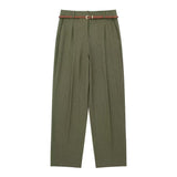 Yipinpay New Braided Ribbon Decorative Blended Straight Leg Pants 2753028