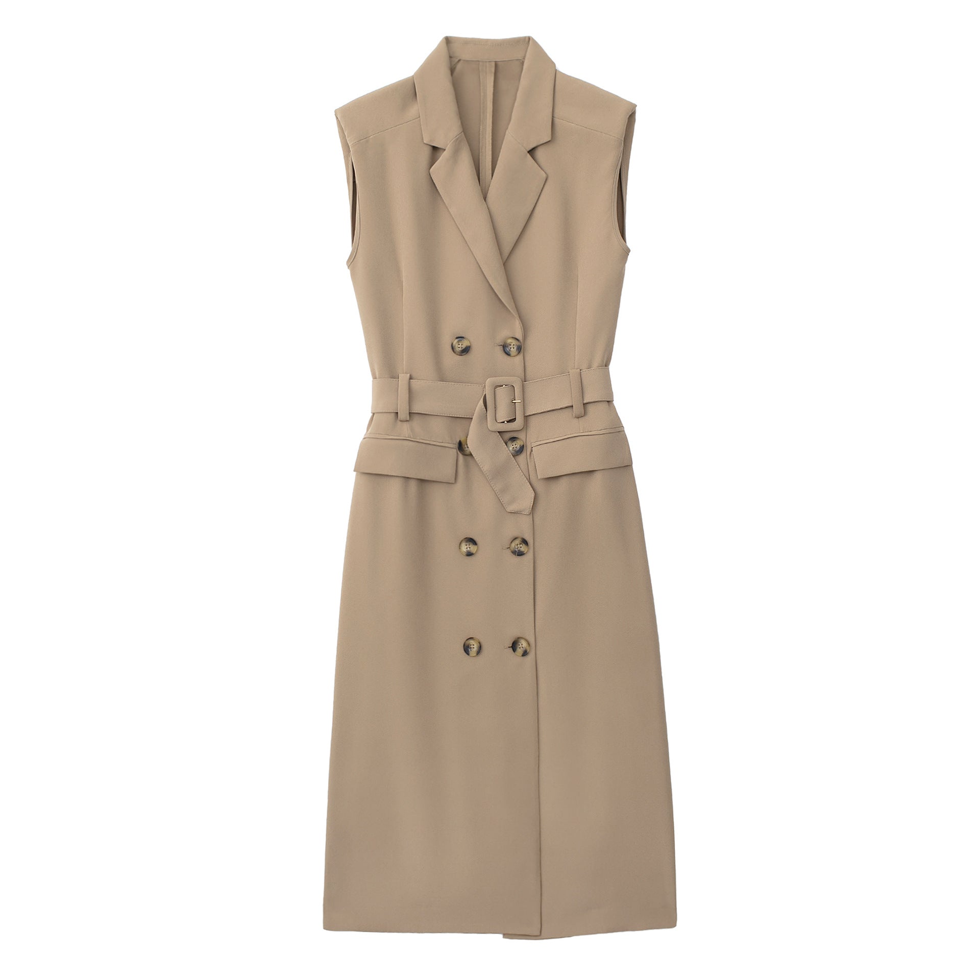 Yipinpay New Autumn Style Double-Breasted Dress With Belt Trench Coat 1165193