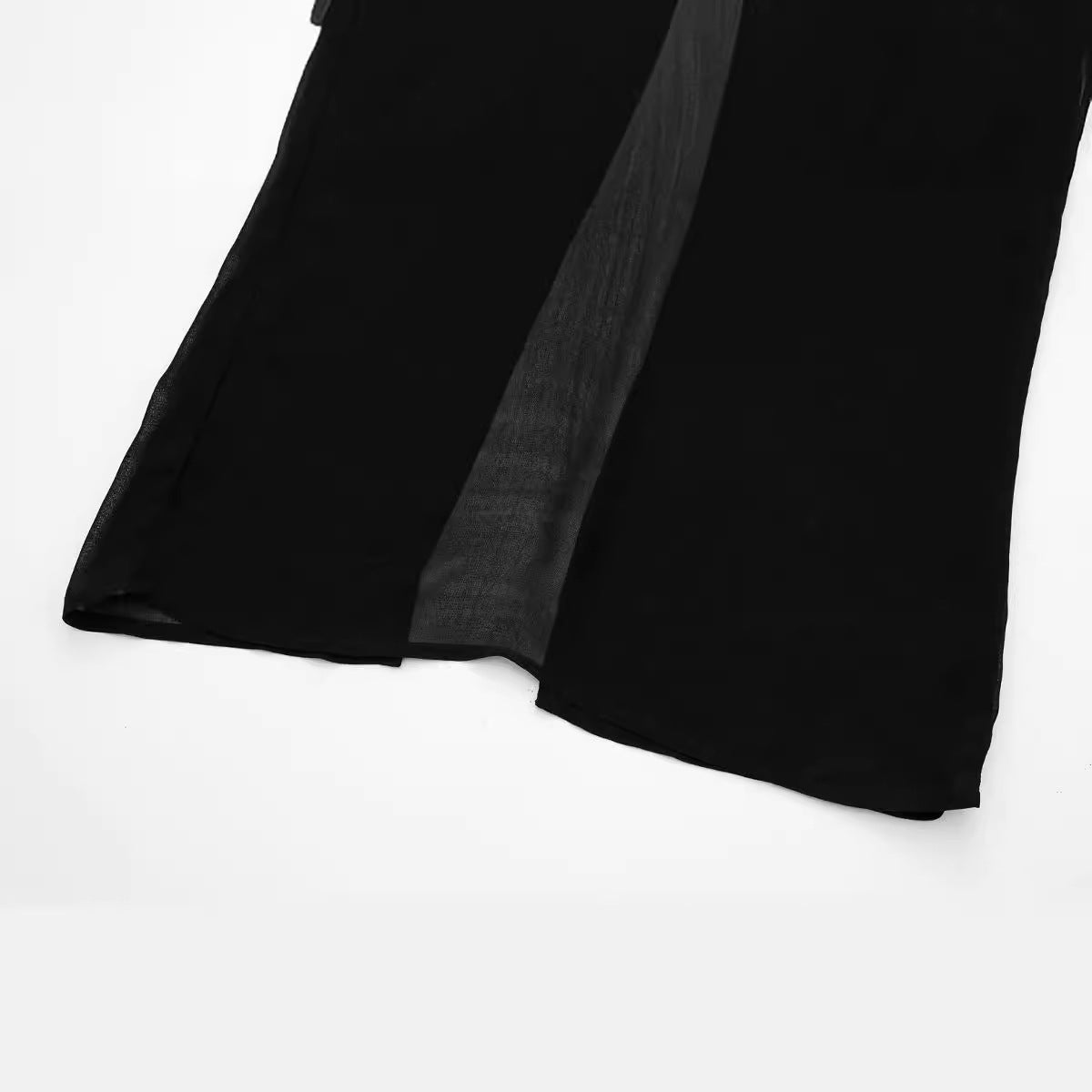 Yipinpay Autumn Flower Decorated Silk Net Pleated Dress 0881251