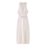 Yipinpay New Translucent V-Collar Dress 7969027