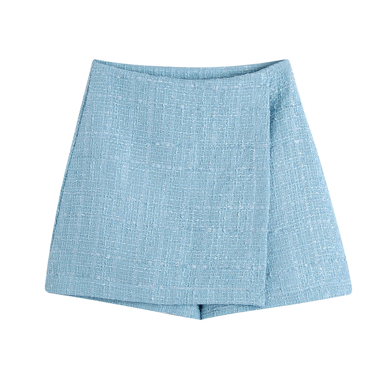 Yipinpay Spring Plaid Textured Double-Breasted Suit Coat Textured Skirt Suit