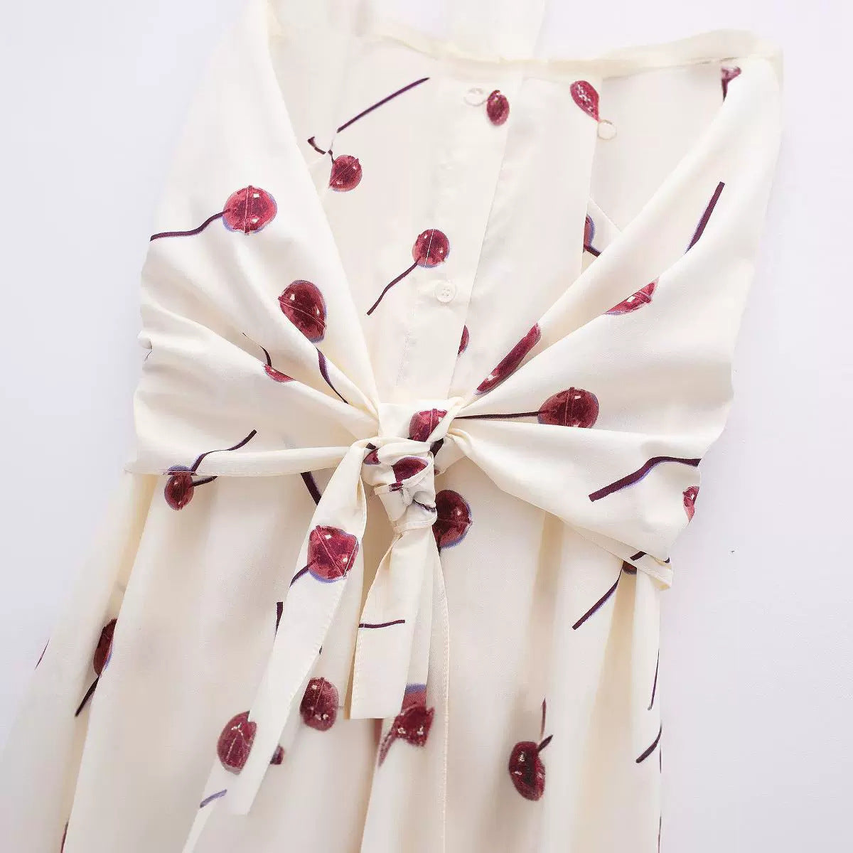 Yipinpay 2024 New Street Style Printed Poplin Shirt Dress 3089144