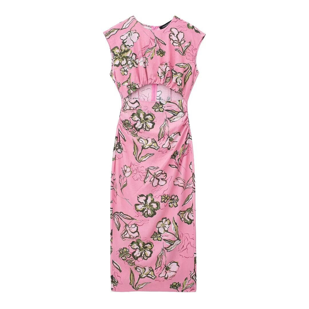 Yipinpay Blended Print Dress In Spring 3067737