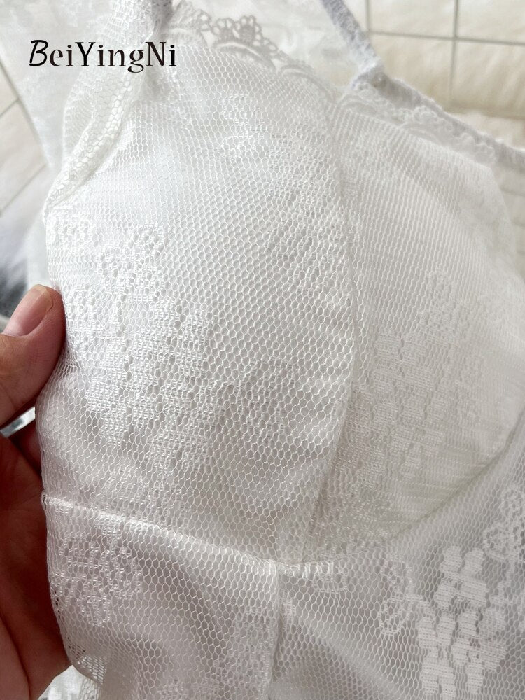 yipinpay 2023 Korean Fashion Elegant Lace Blusas Women Square Collar White Blouses Sexy Crop Top Shirts Female Black Camisas