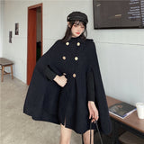 Yipinpay Winter Plus Size Women Coat Woolen Cloth Cloak Loose Overcoat Female High Quality 2023 Manteau Femme Hiver Oversize