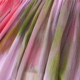 Yipinpay 2023 Print Backless Long Dress Women Summer Ruffle Slip Dress Woman Sleeveless Sexy Midi Dresses Ruched Beach Party Dresses