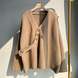 Yipinpay women's jacket design small autumn winter high-quality soft loose long thick knit cardigan long sleeve sweater cardigan