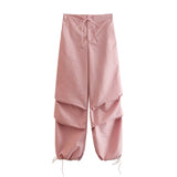 Yipinpay 2023 Parachute Pants For Women Multicolour Women's Cargo Trousers High Waist Baggy Pants Woman Streetwear Summer Pants