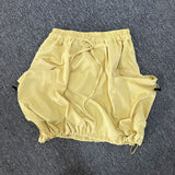 Yipinpay Summer Women Skirts American Spicy Girls Drawstring Cargo Half Skirt High Waist Versatile Causal Slim Short Skirt for Women