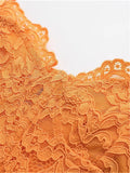 Yipinpay 2023 Lace Corset Top Female Black Crop Top Women Cut Out Sexy Tank Top Woman Orange Rosy Backless Summer Bustier Tops Y2k
