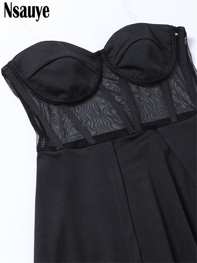 yipinpay 2023 Fashion Patchwork Women Off Shoulder Black Split Party Long Dress Sexy Backless Elegant Evening Bodycon Maxi Dresses