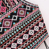 Yipinpay 2023 Embroidered Vest Woman Cropped Sleeveless Vests For Women Vintage Summer Boho Vest Women Tied Tassels Halter Crop Top