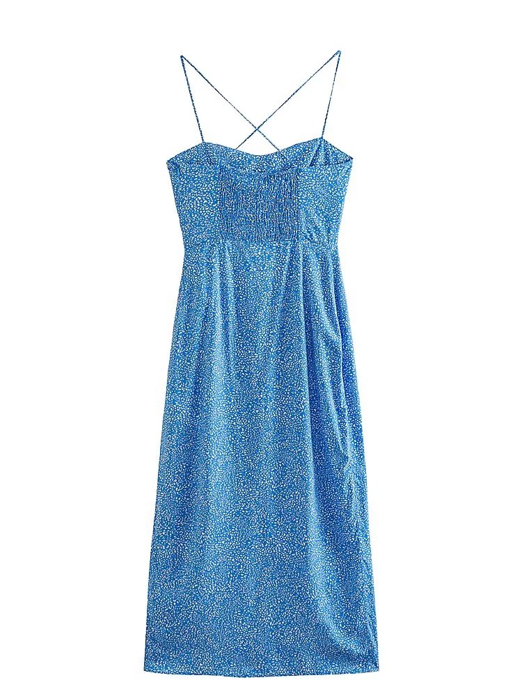 Yipinpay 2023 Leopard Print Corset Dress Woman Knot Slip Long Dress Women Summer Backless Sexy Midi Dresses Elegant Party Dresses
