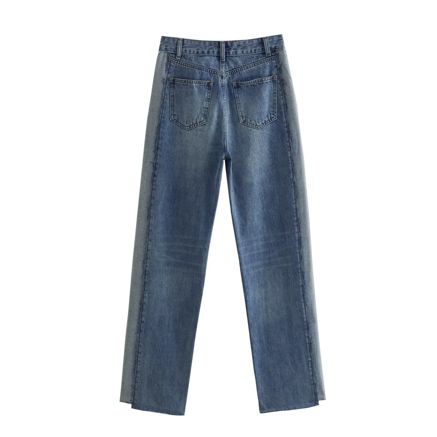 Yipinpay 2023 Jeans For Women Mid-Rise Denim Trousers Women Streetwear Y2k Pants Woman Fashion Asymmetric Frayed Hem Summer Pants