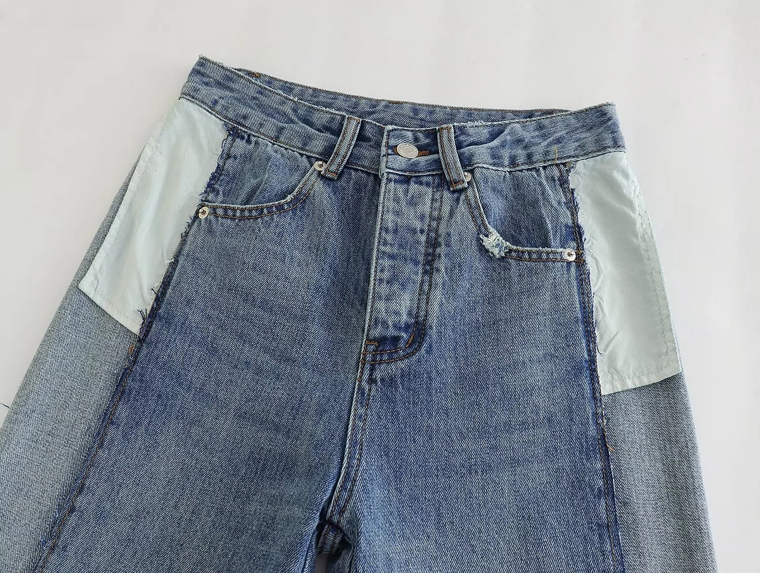Yipinpay 2023 Jeans For Women Mid-Rise Denim Trousers Women Streetwear Y2k Pants Woman Fashion Asymmetric Frayed Hem Summer Pants
