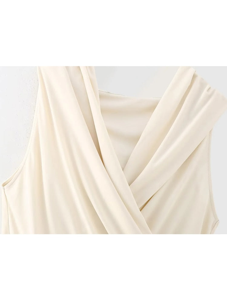 Yipinpay Pleated Crop Top Woman Sleeveless Hooded Blouses Women Casual Fashion Woman Blouse 2023 Streetwear Cropped Blouses Female