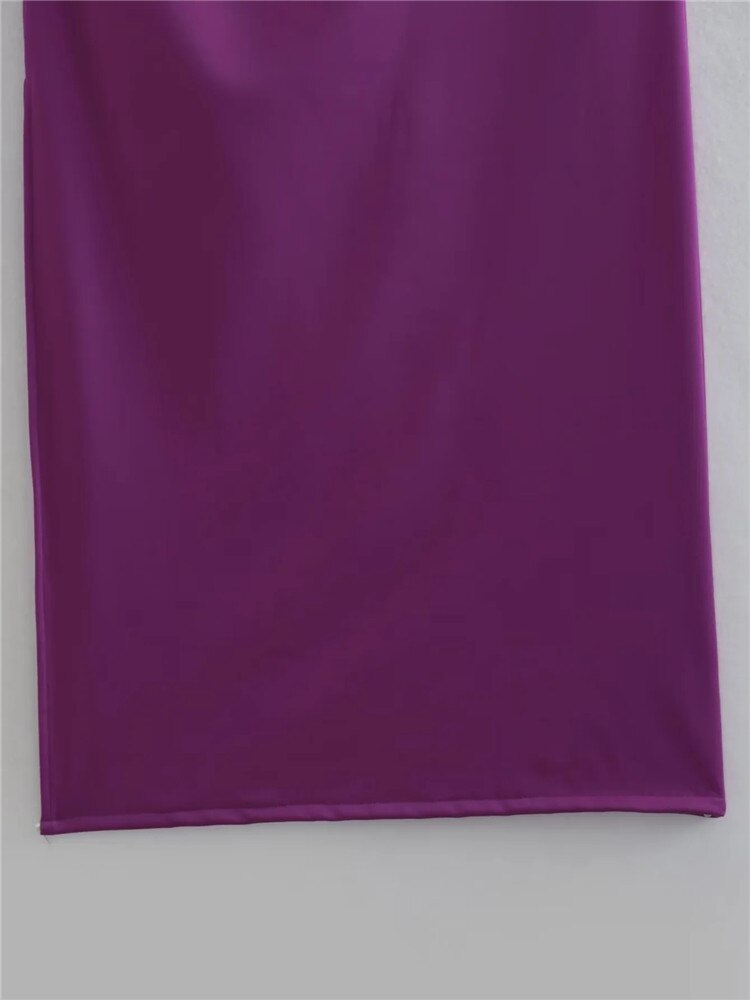 Yipinpay 2023 Purple Flower Long Dress Women Asymmetric Backless Slip Dress Woman Off Shoulder Sexy Elegant Party Dresses For Women