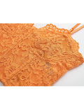Yipinpay 2023 Lace Corset Top Female Black Crop Top Women Cut Out Sexy Tank Top Woman Orange Rosy Backless Summer Bustier Tops Y2k