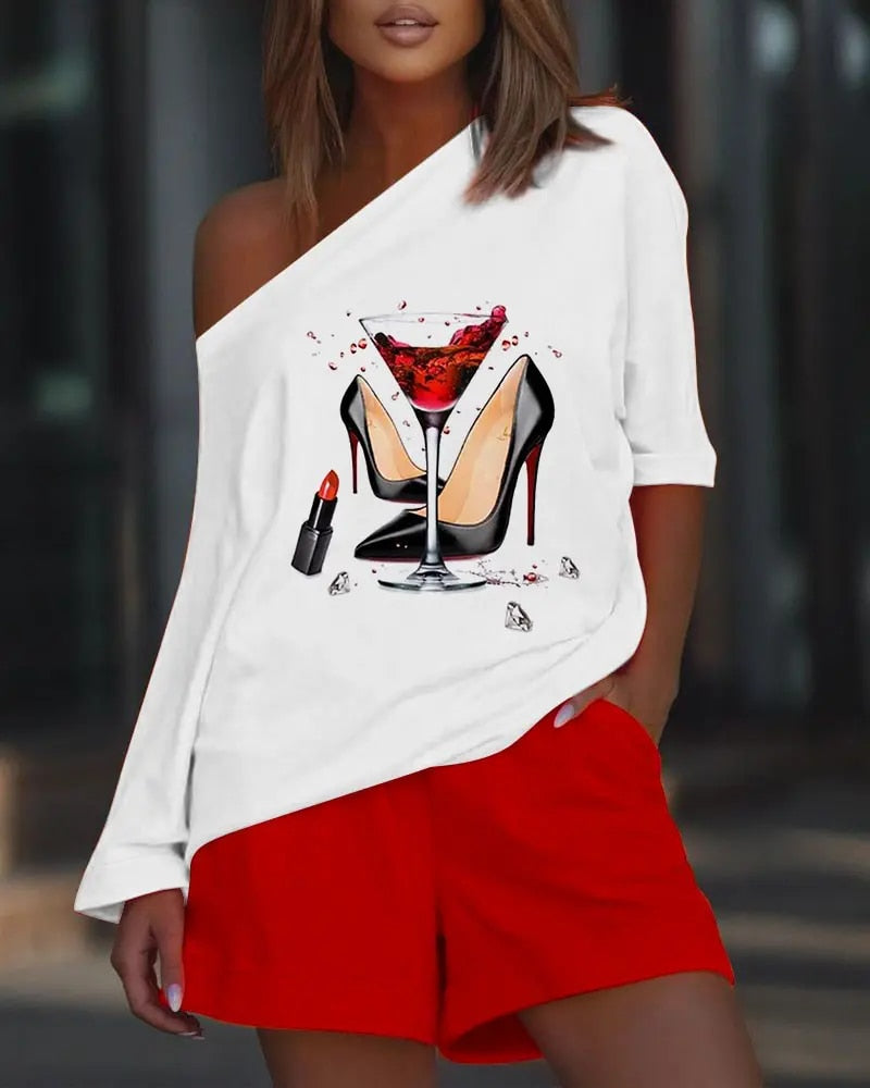 Yipinpay Women Casual Top & Pocket Detail Shorts Set Spring Female & Lady Office Shorts Suits Two Pieces 2023 Fashion