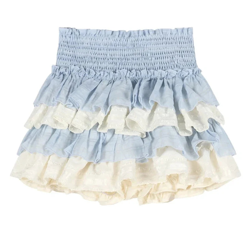 Yipinpay Spring Janpan Style Kawaii 2 Piece Skirt Sets Women Casual Sweet Crop Tops + Outwear High Waist Slim Mini Skirt Lolita Suit