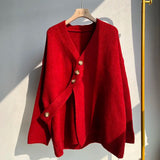 Yipinpay women's jacket design small autumn winter high-quality soft loose long thick knit cardigan long sleeve sweater cardigan