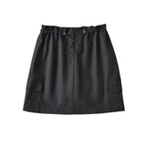 Yipinpay Spicy Girl American Retro Short Skirt for Women High Waist Slim Quick Drying Casual Drawstring Cargo Skirt Women Clothing