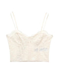 Yipinpay 2023 Lace Corset Top Female Black Crop Top Women Cut Out Sexy Tank Top Woman Orange Rosy Backless Summer Bustier Tops Y2k